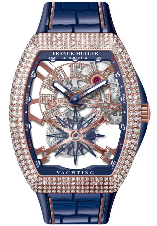 Review Franck Muller Vanguard Yachting Replica Watch V 45 T GR CS SQT YACH D NBR CD (BL) (5N BL.BLCRGE) - Click Image to Close